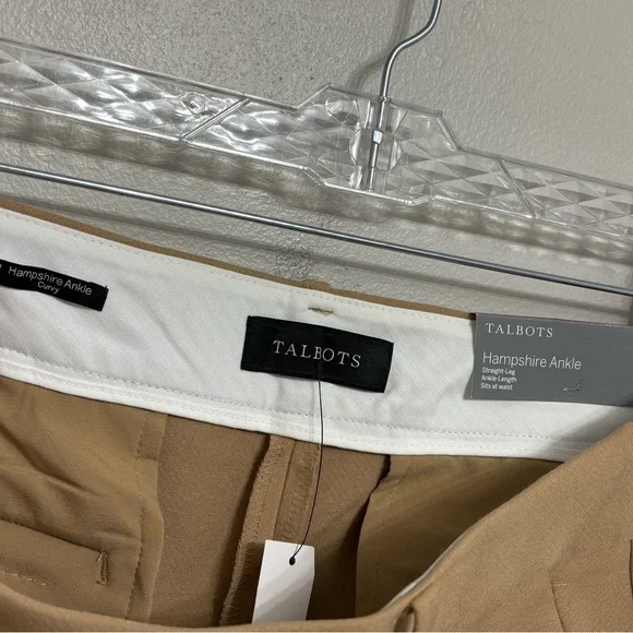 NWT Talbots Hampshire Ankle Pants Curvy Fit in Camel - Size 16 - Picture 4 of 7